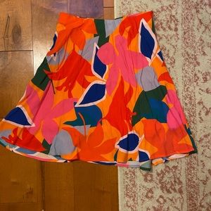 Anthropologie tropical mini skirt